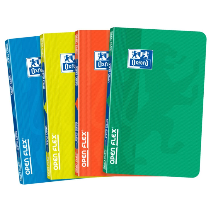 Oxford School Classic Openflex Libreta Grapada A6 48 Hojas Cuadricula 5x5 - Tapa de Plastico Translucido - Ideal para Estudiant