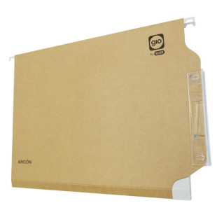 Gio By Elba Carpeta Colgante Armario Arcon A4 240gr - Lomo en V - Capacidad Max.100Hojas - Cartulina Bicolor - Visor Efecto Lup