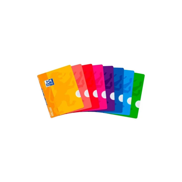 Oxford School Classic Openflex Libreta Grapada A5+ 48 Hojas Cuadricula 4x4 con Margen - Tapa de Plastico Translucido - Ideal pa
