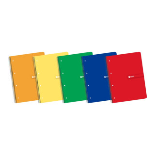 Enri Europeanbook1 A4+ - Cuaderno de Tamaño A4+ - Espiral - Tapa Blanda - Cuadricula de 5x5