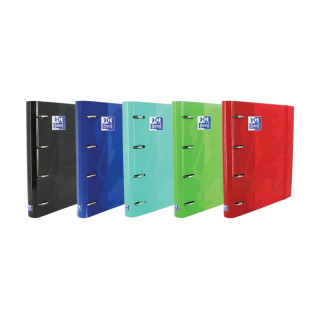 Oxford Europeanbinder Classic A4+ Carpeta de Anillas con Recambio 1 Linea - Tapa Extradura - Cierre con Goma Elastica - Colores