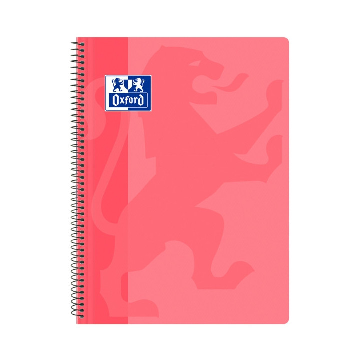 Oxford School Classic Cuaderno Espiral Tapa de Plastico Folio 4x4 - 80 Hojas - Tapa de Plastico - Cuadriculado 4x4 - Margen - C