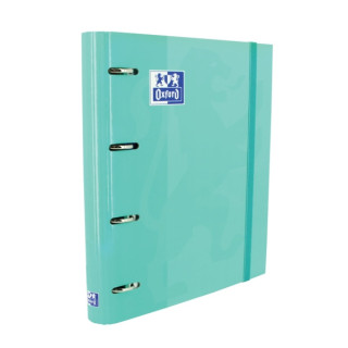 Oxford Europeanbinder Classic A4+ Carpeta de Anillas con Recambio Cuadricula 5x5 - Tapa Extradura - Cierre con Goma Elastica -