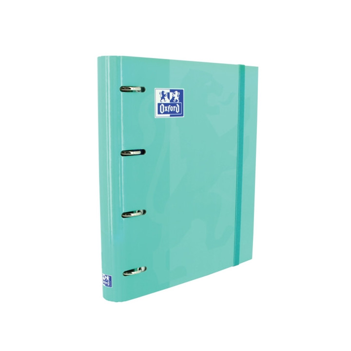 Oxford Europeanbinder Classic A4+ Carpeta de Anillas con Recambio Cuadricula 5x5 - Tapa Extradura - Cierre con Goma Elastica -