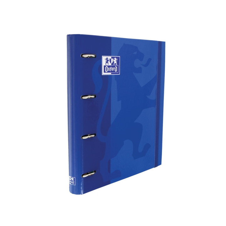 Oxford Europeanbinder Classic A4+ Carpeta de Anillas con Recambio Cuadricula 5x5 - Tapa Extradura - Cierre con Goma Elastica -
