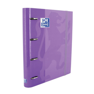 Oxford Europeanbinder Classic A4+ Carpeta de Anillas con Recambio Cuadricula 5x5 - Tapa Extradura - Cierre con Goma Elastica -