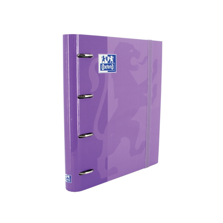 Oxford Europeanbinder Classic A4+ Carpeta de Anillas con Recambio Cuadricula 5x5 - Tapa Extradura - Cierre con Goma Elastica -