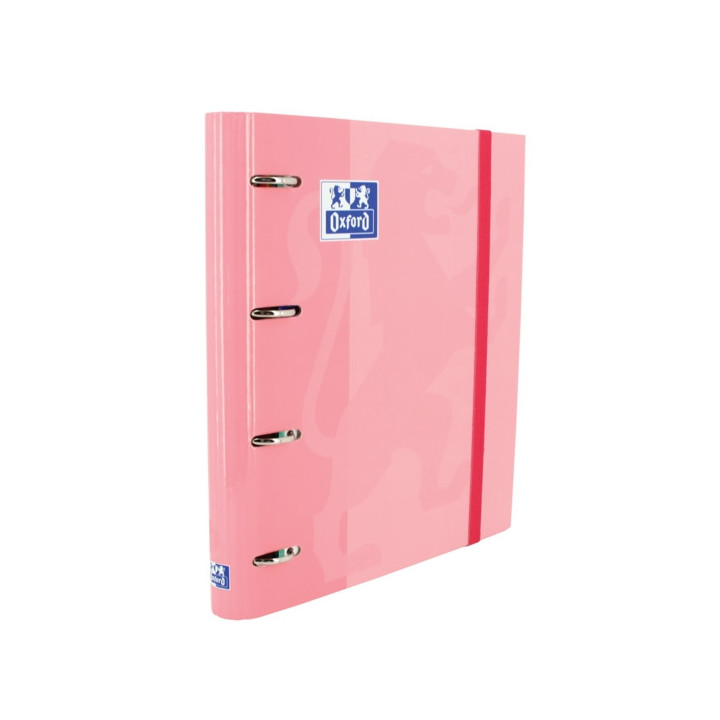Oxford Europeanbinder Classic A4+ Carpeta de Anillas con Recambio Cuadricula 5x5 - Tapa Extradura - Cierre con Goma Elastica -