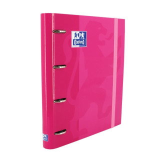 Oxford Europeanbinder Classic A4+ Carpeta de Anillas con Recambio Cuadricula 5x5 - Tapa Extradura - Cierre con Goma Elastica -