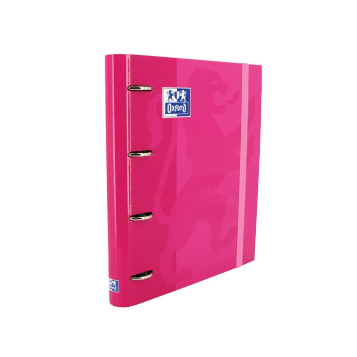 Oxford Europeanbinder Classic A4+ Carpeta de Anillas con Recambio Cuadricula 5x5 - Tapa Extradura - Cierre con Goma Elastica -