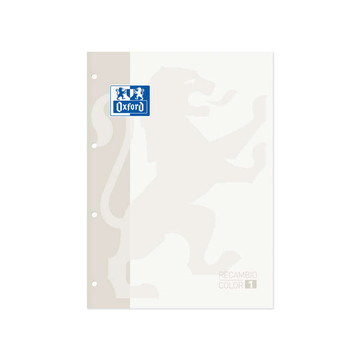 Oxford School Classic Cuaderno de Recambio A4 - Tapa Blanda - Encolado - 80 Hojas - Color Blanco