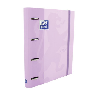 Oxford Europeanbinder Touch A4+ Carpeta de Anillas con Recambio Cuadricula 5x5 - Tapa Extradura - Cierre con Goma Elastica - Co