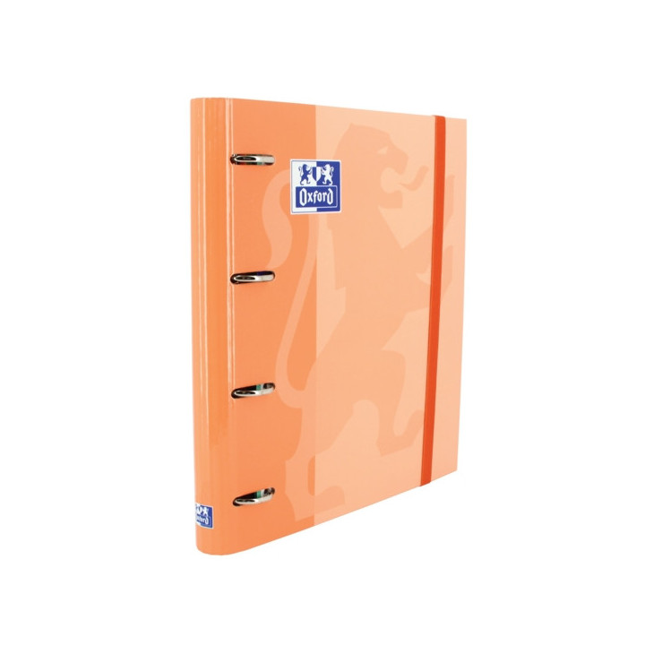 Oxford Europeanbinder Classic A4+ Carpeta de Anillas con Recambio Cuadricula 5x5 - Tapa Extradura - Cierre con Goma Elastica -