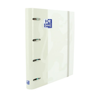 Oxford Europeanbinder Classic A4+ Carpeta de Anillas con Recambio Cuadricula 5x5 - Tapa Extradura - Cierre con Goma Elastica -