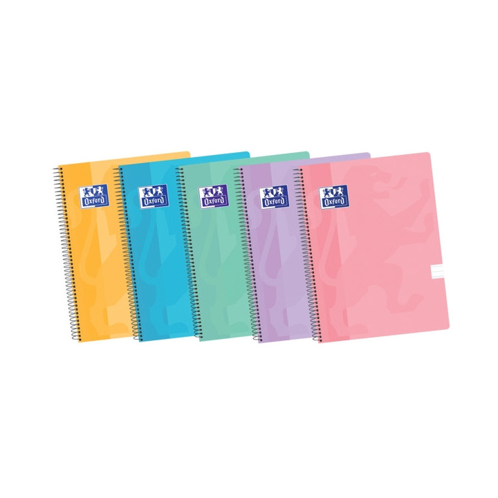 Oxford School Classic A4+ Europeanbook Spiralflex - Tapa de Plastico Resistente - 50 Hojas de Papel de Alta Calidad - 1 Linea p