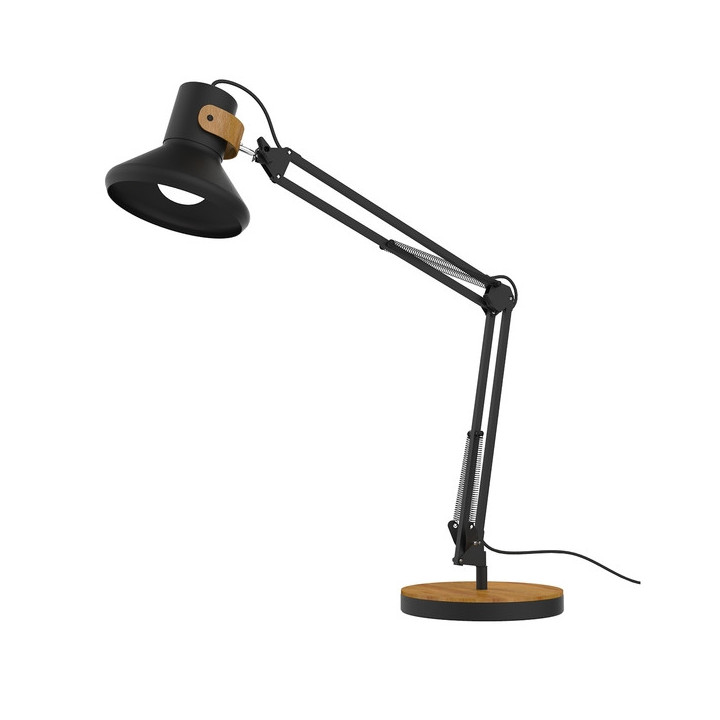 Unilux Lampara de Escritorio LED Baya Bamboo - Diseño Elegante y Moderno - Iluminacion LED de Bajo Consumo - Brazo Flexible pa