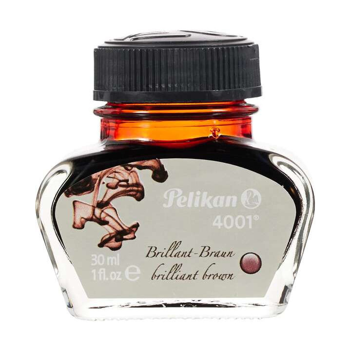 Pelikan Tinta 4001 No.78 - Frasco 30ml - Tintero de 30ml - Asegura el Perfecto Funcionamiento de la Estilografica - Color Pardo