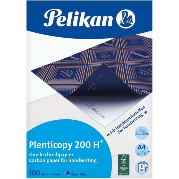 Pelikan Paquete de 100 Papel de Calcar Plenticopy 200H - Alta Calidad - Ideal para Copias Limpias - Resistente y Duradero - Col