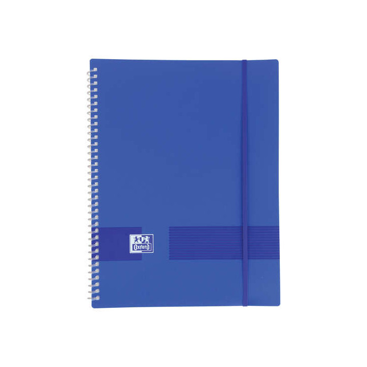 Oxford Live & Go A4 Carpeta de Fundas - Tapa de Plastico Opaco - Espiral 40 Fundas - Color Azul Marino