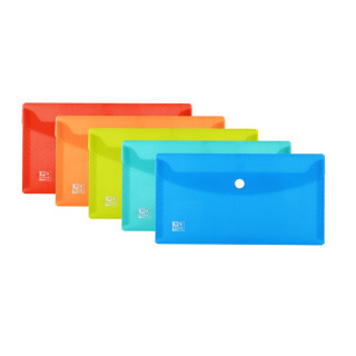 Oxford Urban DL Sobre Portadocumentos de Plastico Rigido Translucido DL - Tamaño Sobre Americano - Capacidad hasta 40 Hojas -