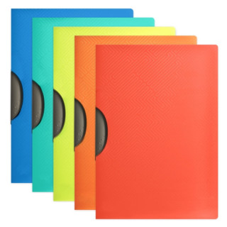 Oxford Clip Urban Dossier de Plastico Rigido Translucido A4 con Clip - Capacidad para 30 Hojas - Resistente y Duradero - Colore