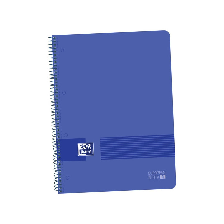 Oxford Live&Go Cuaderno A4+ Tapa de Plastico - Europeanbook 1 5x5 - 80 Hojas - Color Azul Marino