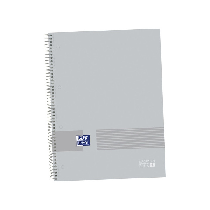 Oxford & You A4+ Europeanbook - Tapa Extradura - 80 Hojas - Cuadricula 5x5 - Color Gris