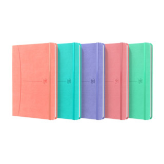 Oxford Signature Cuaderno Cosido Tapa Extradura A5 - 80 Hojas - Tapa Resistente - 1 Linea - Colores Surtidos