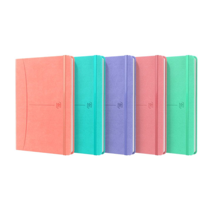 Oxford Signature Cuaderno Cosido Tapa Extradura A5 - 80 Hojas - Tapa Resistente - 1 Linea - Colores Surtidos