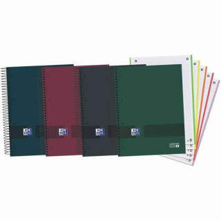 Oxford Europeanbook 5 Oxford & You Pack de 5 Cuadernos Espiral Formato A4+ Cuadriculado 5x5 - 120 Hojas Microperforadas con 4 T