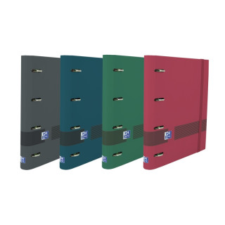 Oxford & You Europeanbinder Carpeta de Anillas A4+ con Recambio de 1 Linea - Anillas 4Dx35mm - Tapa Extradura - Regla con Indic