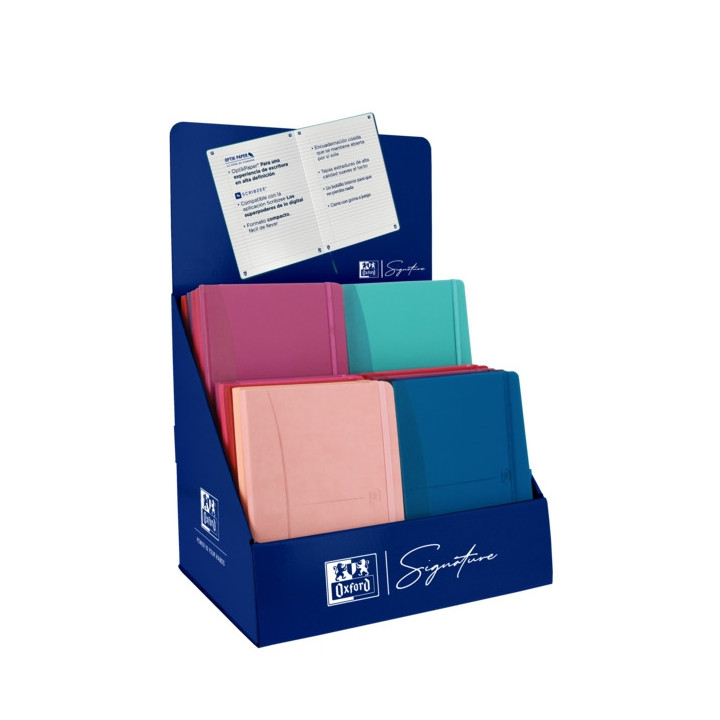 Oxford Signature Expositor de Sobremesa Surtido A5 - Diseño Elegante - Incluye Hojas Lisas y con Puntos - Ideal para Tomar Not