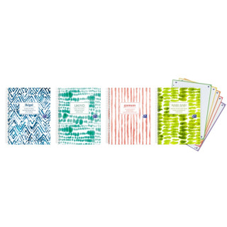 Oxford Japandi A4+ Europeanbook 5 Tapa Extradura - Cuaderno con 120 Hojas - Tamaño A4+ - 5x5 Cuadricula - 4 Modelos Disponible