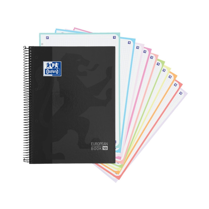 Oxford School Classic A4+ Tapa Extradura Europeanbook - 10 5x5 - 150 Hojas - Color Negro