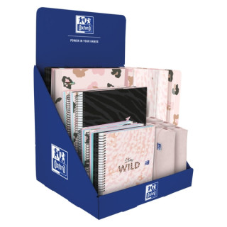 Oxford Animal Print Expositor Sobremesa - Incluye 5 Europeanbook A5+ y A4+ - 4 Europeanbinder A4+ - 5 Estuches - Diseño Llamat