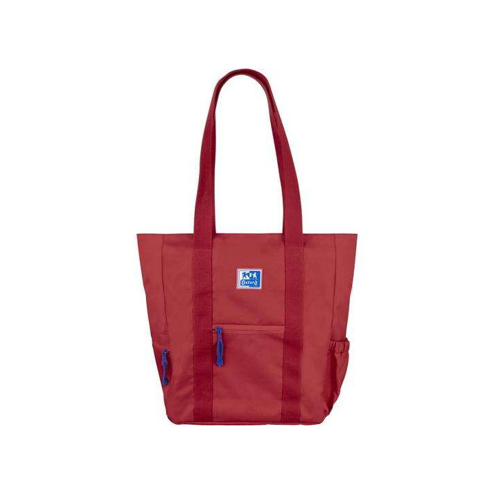 Oxford Tote B-Trendy Bolso de Mano - Bolsillo Frontal y Laterales - Compartimento para Portatil/Tablet - Cierre de Cremallera -