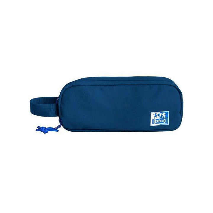 Oxford B-Smart Estuche Portatodo - 3 Compartimentos - Asa Lateral - Fabricado en Material Reciclado - Color Azul