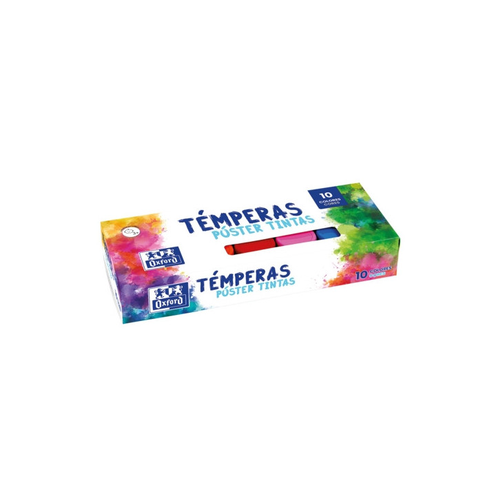 Oxford Temperas 20ml - Alta Pigmentacion - Facil de Mezclar - 10 Colores