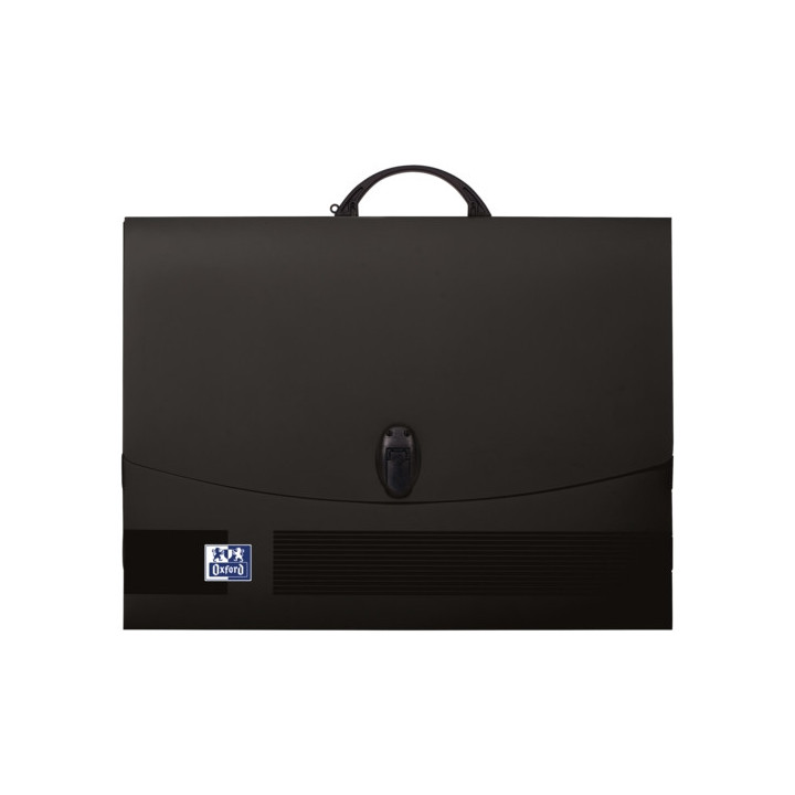 Oxford Carpeta de Dibujo A3 con Cierre y Asa Negra - Tamaño A3 - Cierre Seguro - Asa Resistente - Diseño Elegante
