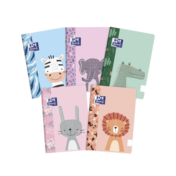 Oxford Kids Libreta Grapada A5+ Lisa Tapa Blanda Tacto Suave Touch - Ideal para Niños - Tamaño A5+ - Tapa Blanda con Tacto Su