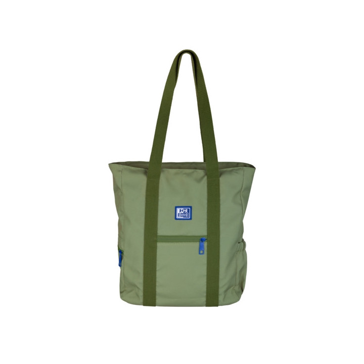 Oxford B-Ready Tote Bag Poliester Reciclado RPET - Asa Larga para Bandolera - Color Verde