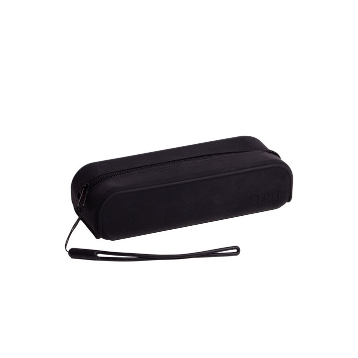 Enri Estuche de 1 Compartimento - Fabricado en Silicona - Asa de Mano - Color Negro