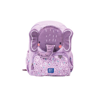 Oxford Kids Mochila Infantil 8.5L Tacto Suave Peluche - Diseño de Ellie Elefante - Ideal para Niños Pequeños - Espaciosa y C