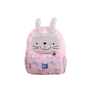 Oxford Kids Mochila Infantil 8.5L Tacto Suave Peluche - Diseño de Conejo Bunbun - Ideal para Niños Pequeños - Espaciosa y Co