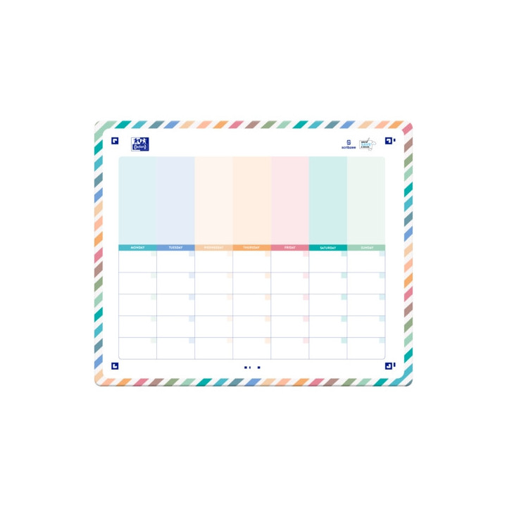 Oxford Planner Magnetico para Nevera - Organiza tu Semana con Facilidad - Incluye Iman para Fijar en la Nevera - Ideal para Pla