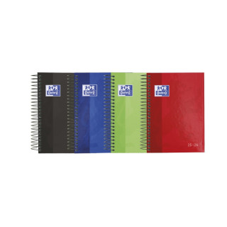 Oxford School Agenda Escolar 25/26 Espiral Semana Vista - Tamaño 4º - Tapa Extradura Peliculado Brillante - Esquinas Microper