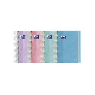 Oxford Touch Pastel Agenda Escolar 25/26 Espiral Dia Pagina - Tamaño 8º - Tapa Extradura Peliculado Touch - Esquinas Microper