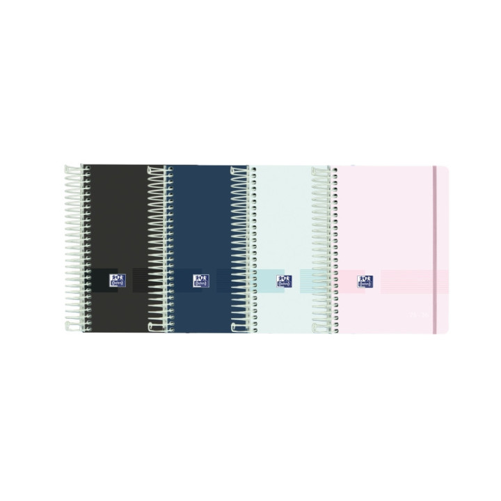 Oxford Live & Go Agenda Escolar 25/26 Espiral Dia Pagina - Tamaño 8º - Tapa de Plastico Opaco - Esquinas Microperforadas - Es