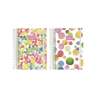 Oxford Joy Agenda Escolar 25/26 Espiral Dia Pagina - Tamaño 8º - Tapa Extradura - Esquinas Microperforadas - Espacio para Not