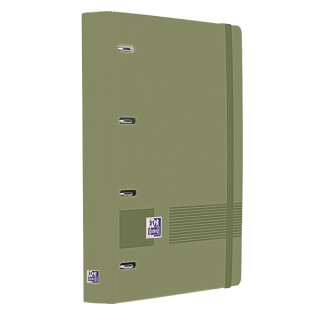 Oxford Europeanbinder Live & Go A4+ Carpeta Tamaño A4+ con Recambio de 100 Hojas Cuadricula 5x5mm - Tapa de Plastico Polyfoam